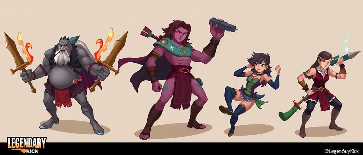 Legendary Kick Future Updates Concept Art Concept art showcasing upcoming characters and locations for Legendary Kick's future updates